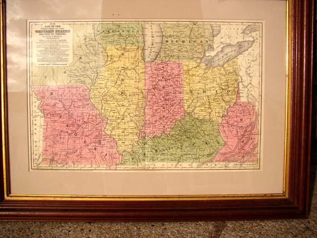 Map of the 'Western States' and Part of Virginia published by Augustus Mitchell in 1839 — image 3